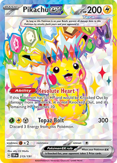 Pikachu ex (219/191) [Scarlet & Violet: Surging Sparks] | Exor Games Summserside