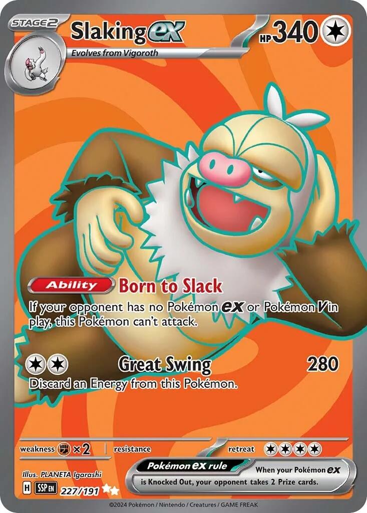 Slaking ex (227/191) [Scarlet & Violet: Surging Sparks] | Exor Games Summserside