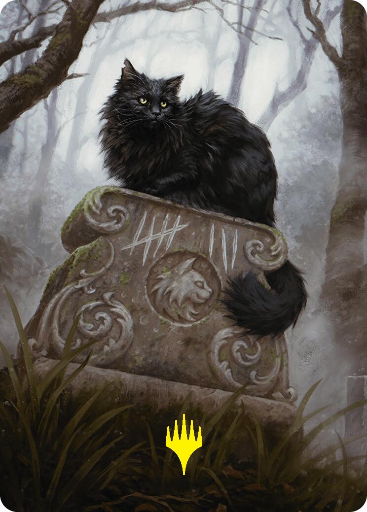 Nine-Lives Familiar 2 Art Card (36/54) (Gold-Stamped Planeswalker Symbol) [Foundations Art Series] | Exor Games Summserside