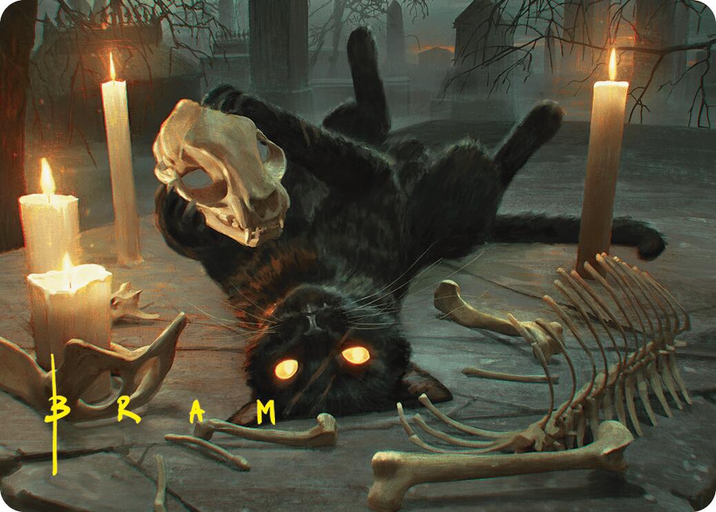 Nine-Lives Familiar Art Card (8/54) (Gold-Stamped Signature) [Foundations Art Series] | Exor Games Summserside