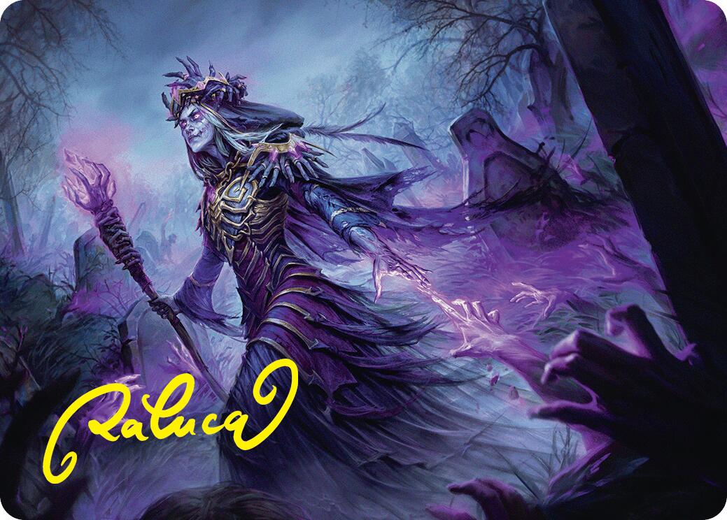Zul Ashur, Lich Lord Art Card (10/54) (Gold-Stamped Signature) [Foundations Art Series] | Exor Games Summserside