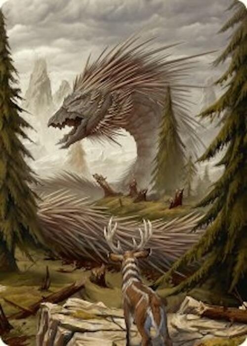 Quilled Greatwurm Art Card (44/54) [Foundations Art Series] | Exor Games Summserside