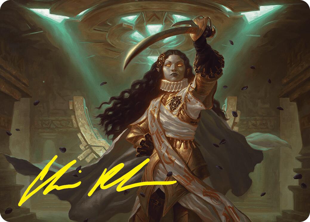 Elenda, Saint of Dusk Art Card (15/54) (Gold-Stamped Signature) [Foundations Art Series] | Exor Games Summserside
