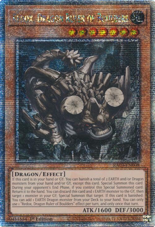 Redox, Dragon Ruler of Boulders (Quarter Century Secret Rare) [RA03-EN008] Quarter Century Secret Rare | Exor Games Summserside