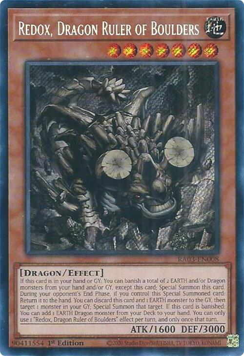 Redox, Dragon Ruler of Boulders (Secret Rare) [RA03-EN008] Secret Rare | Exor Games Summserside