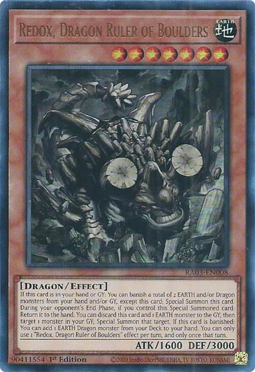 Redox, Dragon Ruler of Boulders (UR) [RA03-EN008] Ultra Rare | Exor Games Summserside