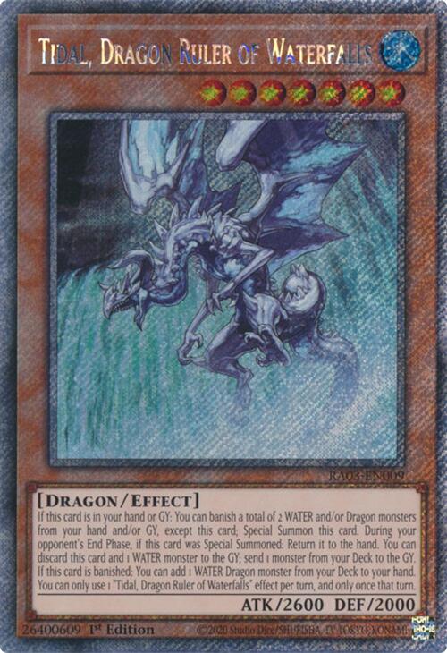 Tidal, Dragon Ruler of Waterfalls (Platinum Secret Rare) [RA03-EN009] Platinum Secret Rare | Exor Games Summserside