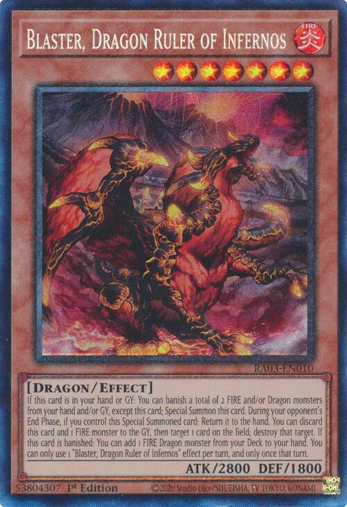 Blaster, Dragon Ruler of Infernos (CR) [RA03-EN010] Prismatic Collector's Rare | Exor Games Summserside