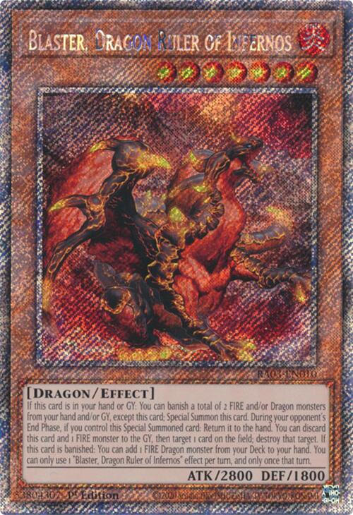 Blaster, Dragon Ruler of Infernos (Platinum Secret Rare) [RA03-EN010] Platinum Secret Rare | Exor Games Summserside