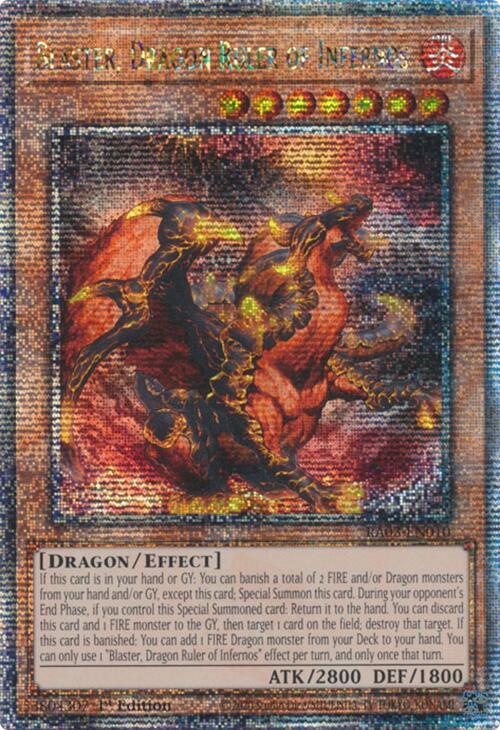 Blaster, Dragon Ruler of Infernos (Quarter Century Secret Rare) [RA03-EN010] Quarter Century Secret Rare | Exor Games Summserside