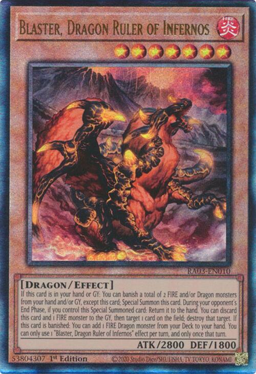 Blaster, Dragon Ruler of Infernos (UTR) [RA03-EN010] Prismatic Ultimate Rare | Exor Games Summserside