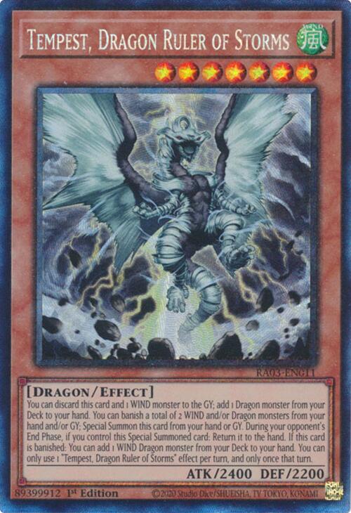 Tempest, Dragon Ruler of Storms (CR) [RA03-EN011] Prismatic Collector's Rare | Exor Games Summserside