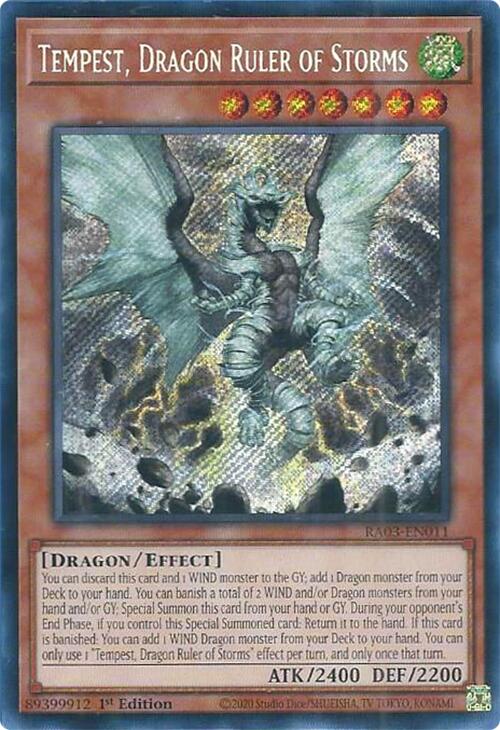 Tempest, Dragon Ruler of Storms (Secret Rare) [RA03-EN011] Secret Rare | Exor Games Summserside