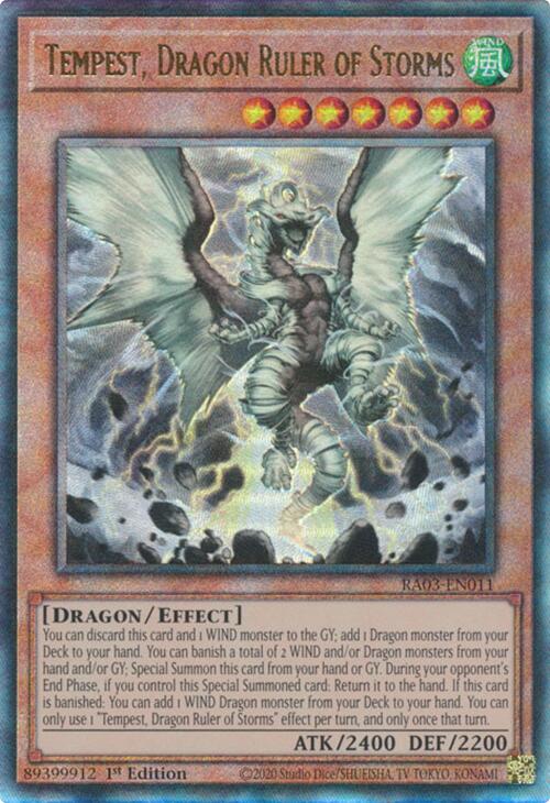 Tempest, Dragon Ruler of Storms (UTR) [RA03-EN011] Prismatic Ultimate Rare | Exor Games Summserside