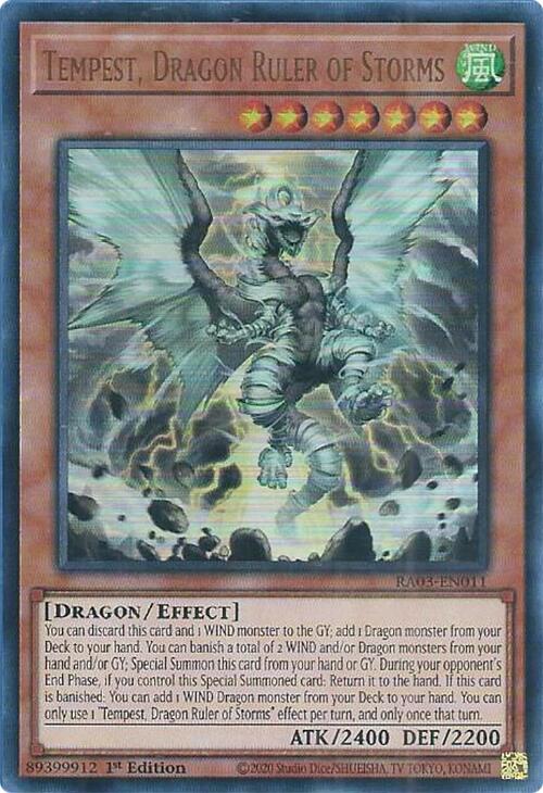 Tempest, Dragon Ruler of Storms (UR) [RA03-EN011] Ultra Rare | Exor Games Summserside
