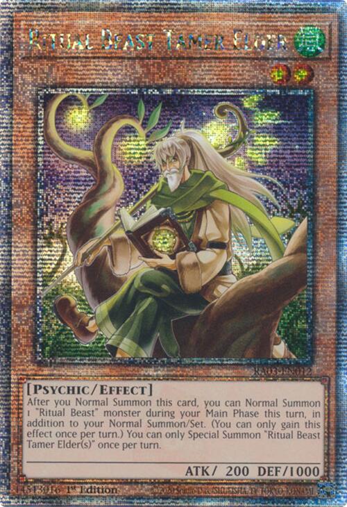 Ritual Beast Tamer Elder (Quarter Century Secret Rare) [RA03-EN012] Quarter Century Secret Rare | Exor Games Summserside