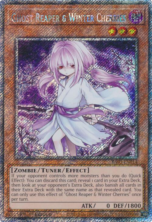 Ghost Reaper & Winter Cherries (Alternate Art) (Platinum Secret Rare) [RA03-EN014] Platinum Secret Rare | Exor Games Summserside