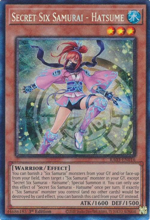 Secret Six Samurai - Hatsume (CR) [RA03-EN016] Prismatic Collector's Rare | Exor Games Summserside