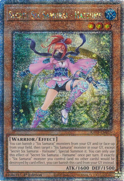 Secret Six Samurai - Hatsume (Quarter Century Secret Rare) [RA03-EN016] Quarter Century Secret Rare | Exor Games Summserside