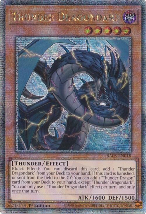 Thunder Dragondark (Quarter Century Secret Rare) [RA03-EN018] Quarter Century Secret Rare | Exor Games Summserside