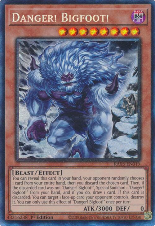 Danger! Bigfoot! (Alternate Art) (CR) [RA03-EN019] Prismatic Collector's Rare | Exor Games Summserside