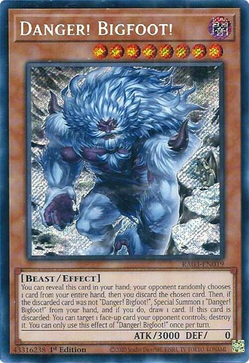 Danger! Bigfoot! (Alternate Art) (Secret Rare) [RA03-EN019] Secret Rare | Exor Games Summserside