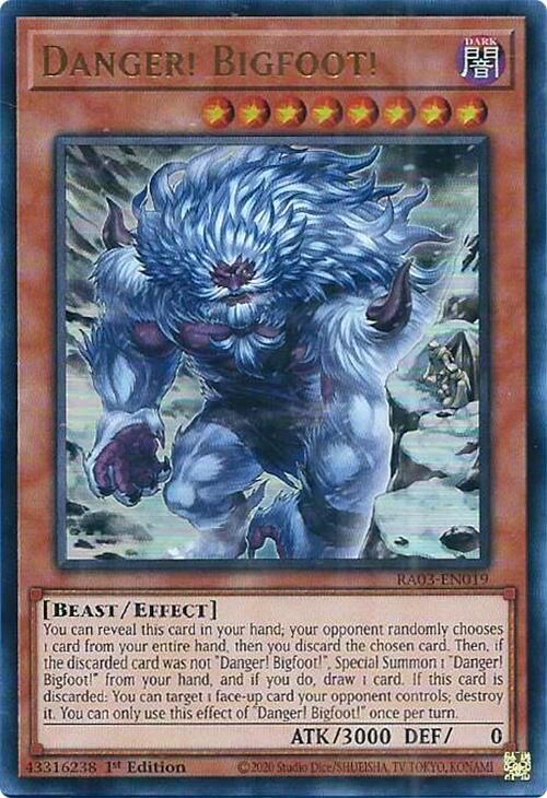 Danger! Bigfoot! (Alternate Art) (UR) [RA03-EN019] Ultra Rare | Exor Games Summserside