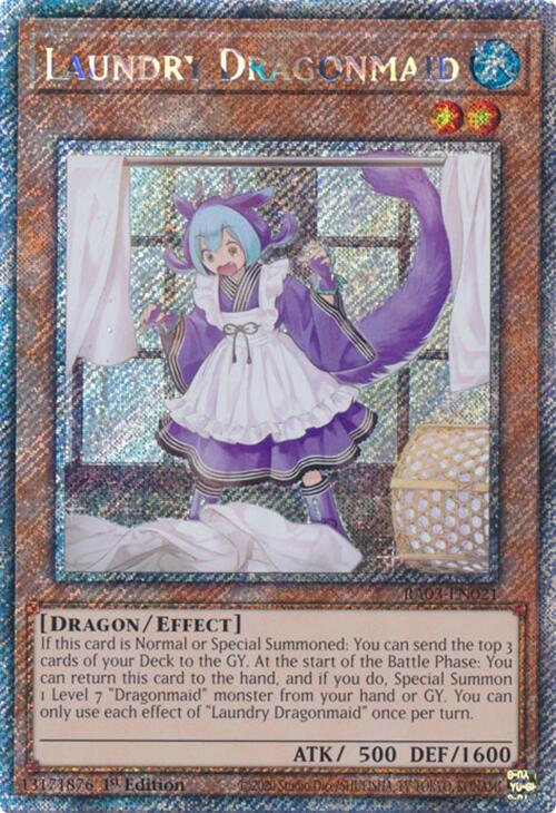 Laundry Dragonmaid (Platinum Secret Rare) [RA03-EN021] Platinum Secret Rare | Exor Games Summserside