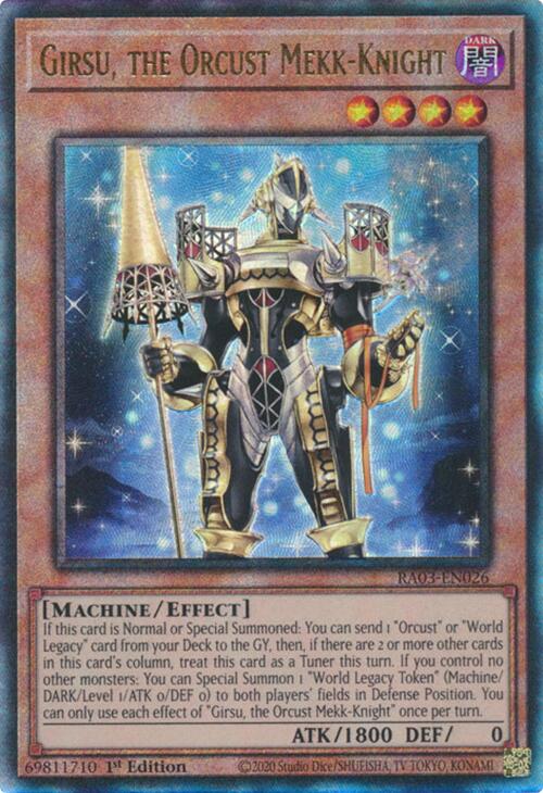 Girsu, the Orcust Mekk-Knight (UTR) [RA03-EN026] Prismatic Ultimate Rare | Exor Games Summserside