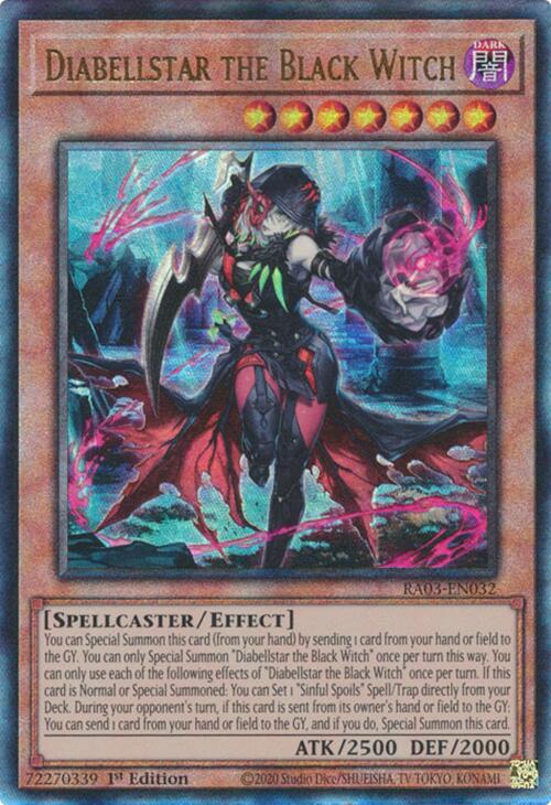 Diabellstar the Black Witch (UTR) [RA03-EN032] Prismatic Ultimate Rare | Exor Games Summserside