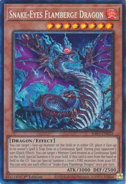 Snake-Eyes Flamberge Dragon (CR) [RA03-EN033] Prismatic Collector's Rare | Exor Games Summserside