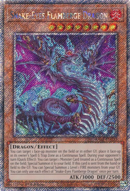 Snake-Eyes Flamberge Dragon (Platinum Secret Rare) [RA03-EN033] Platinum Secret Rare | Exor Games Summserside