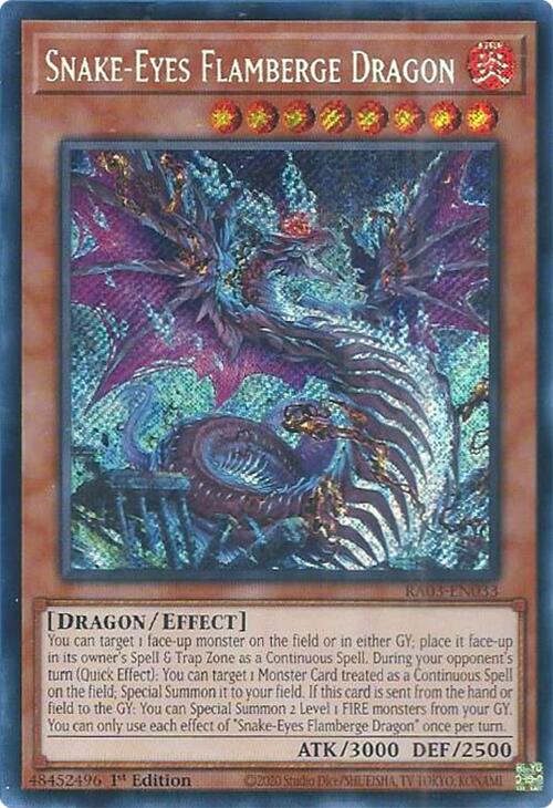 Snake-Eyes Flamberge Dragon (Secret Rare) [RA03-EN033] Secret Rare | Exor Games Summserside