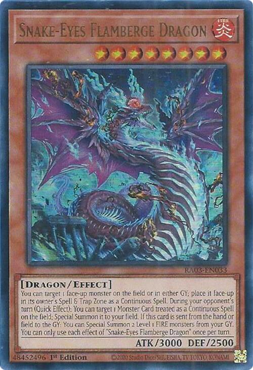 Snake-Eyes Flamberge Dragon (UR) [RA03-EN033] Ultra Rare | Exor Games Summserside