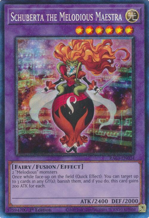 Schuberta the Melodious Maestra (CR) [RA03-EN034] Prismatic Collector's Rare | Exor Games Summserside