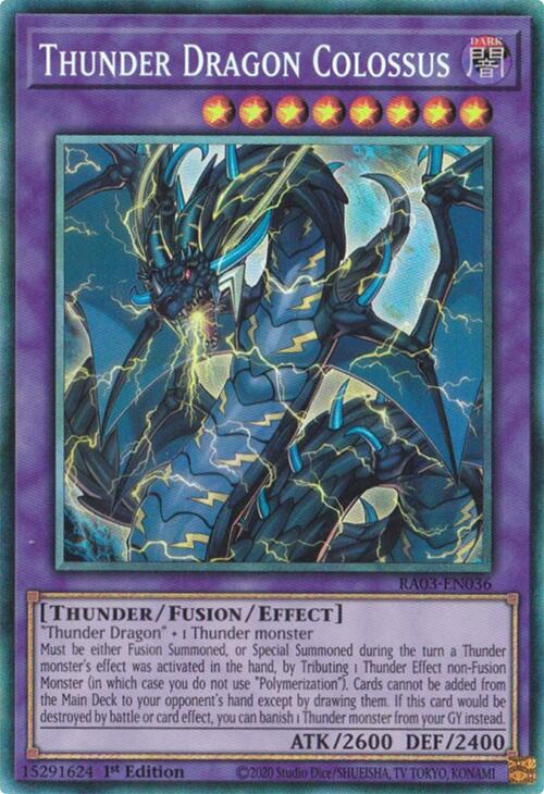 Thunder Dragon Colossus (CR) [RA03-EN036] Prismatic Collector's Rare | Exor Games Summserside