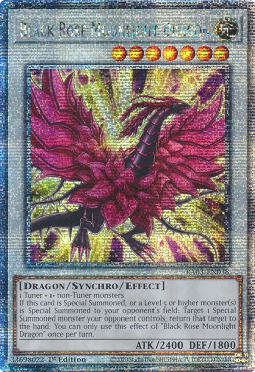 Black Rose Moonlight Dragon (Quarter Century Secret Rare) [RA03-EN038] Quarter Century Secret Rare | Exor Games Summserside