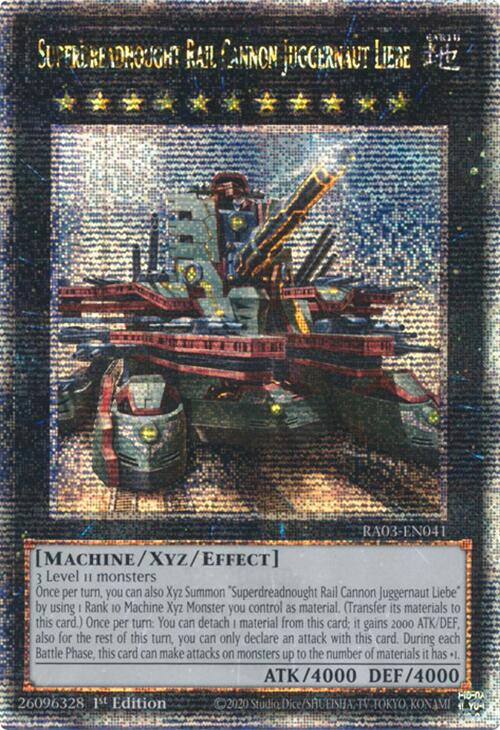 Superdreadnought Rail Cannon Juggernaut Liebe (Alternate Art) (Quarter Century Secret Rare) [RA03-EN041] Quarter Century Secret Rare | Exor Games Summserside