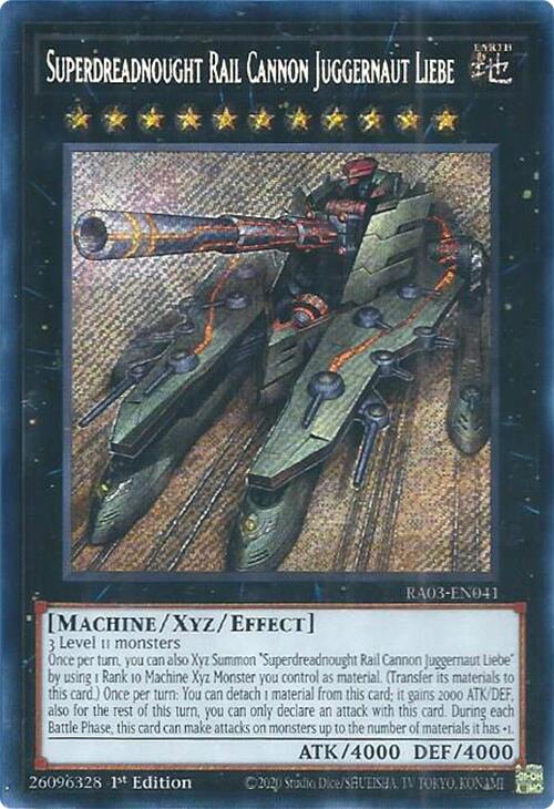 Superdreadnought Rail Cannon Juggernaut Liebe (Secret Rare) [RA03-EN041] Secret Rare | Exor Games Summserside