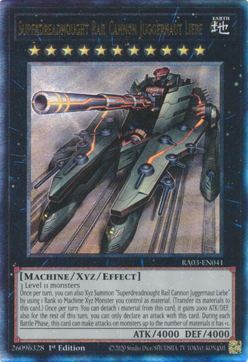 Superdreadnought Rail Cannon Juggernaut Liebe (UTR) [RA03-EN041] Prismatic Ultimate Rare | Exor Games Summserside