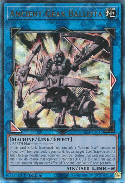 Ancient Gear Ballista (UTR) [RA03-EN046] Prismatic Ultimate Rare | Exor Games Summserside