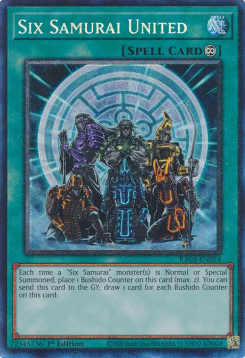 Six Samurai United (CR) [RA03-EN054] Prismatic Collector's Rare | Exor Games Summserside