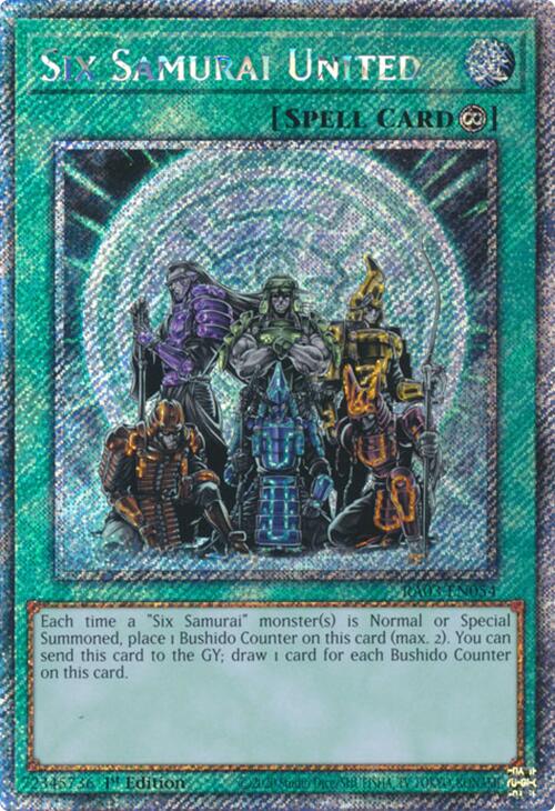 Six Samurai United (Platinum Secret Rare) [RA03-EN054] Platinum Secret Rare | Exor Games Summserside