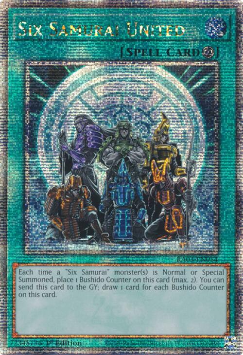 Six Samurai United (Quarter Century Secret Rare) [RA03-EN054] Quarter Century Secret Rare | Exor Games Summserside