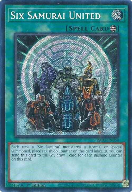 Six Samurai United (Secret Rare) [RA03-EN054] Secret Rare | Exor Games Summserside