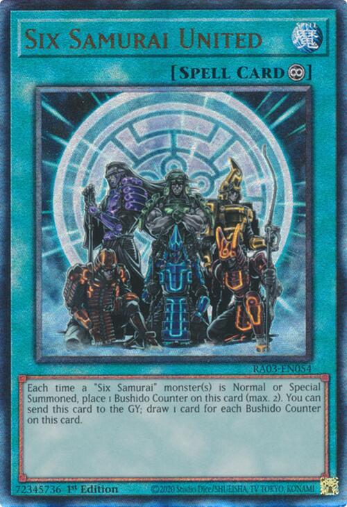 Six Samurai United (UTR) [RA03-EN054] Prismatic Ultimate Rare | Exor Games Summserside