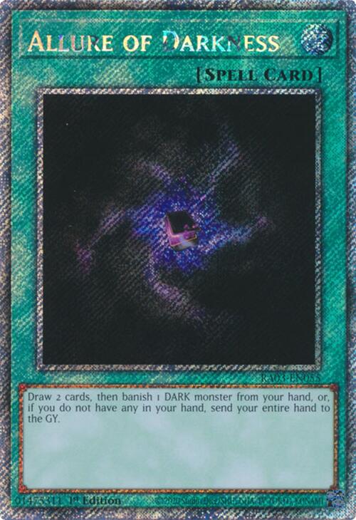 Allure of Darkness (Platinum Secret Rare) [RA03-EN055] Platinum Secret Rare | Exor Games Summserside