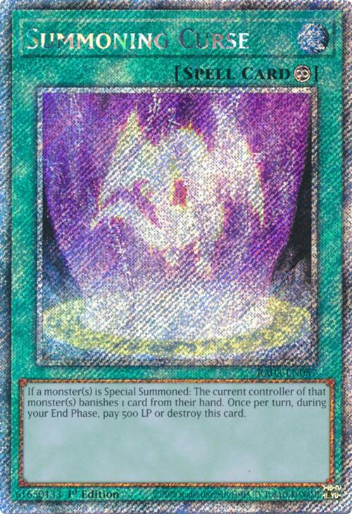 Summoning Curse (Platinum Secret Rare) [RA03-EN057] Platinum Secret Rare | Exor Games Summserside