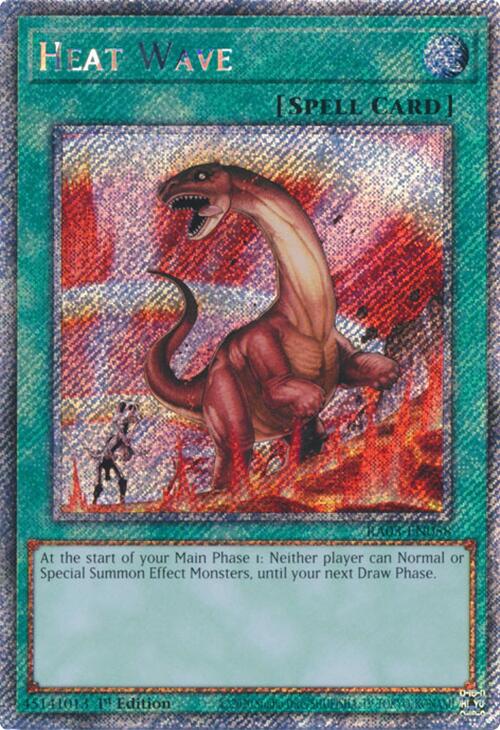 Heat Wave (Platinum Secret Rare) [RA03-EN058] Platinum Secret Rare | Exor Games Summserside