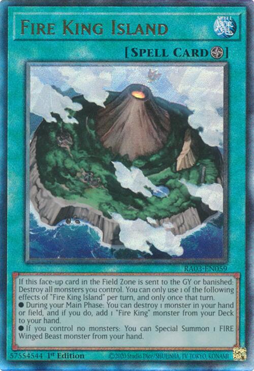 Fire King Island (UTR) [RA03-EN059] Prismatic Ultimate Rare | Exor Games Summserside